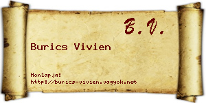 Burics Vivien névjegykártya